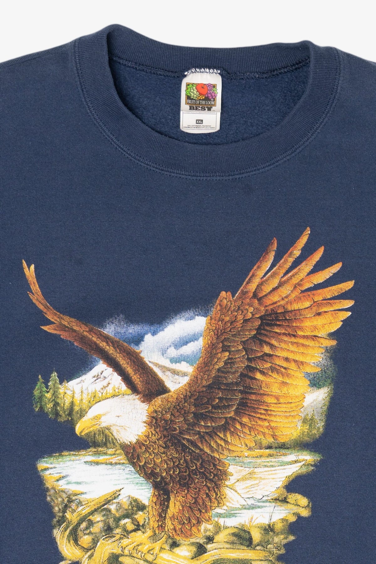 Vintage Navy Blue Bald Eagle Sweatshirt (1990s)