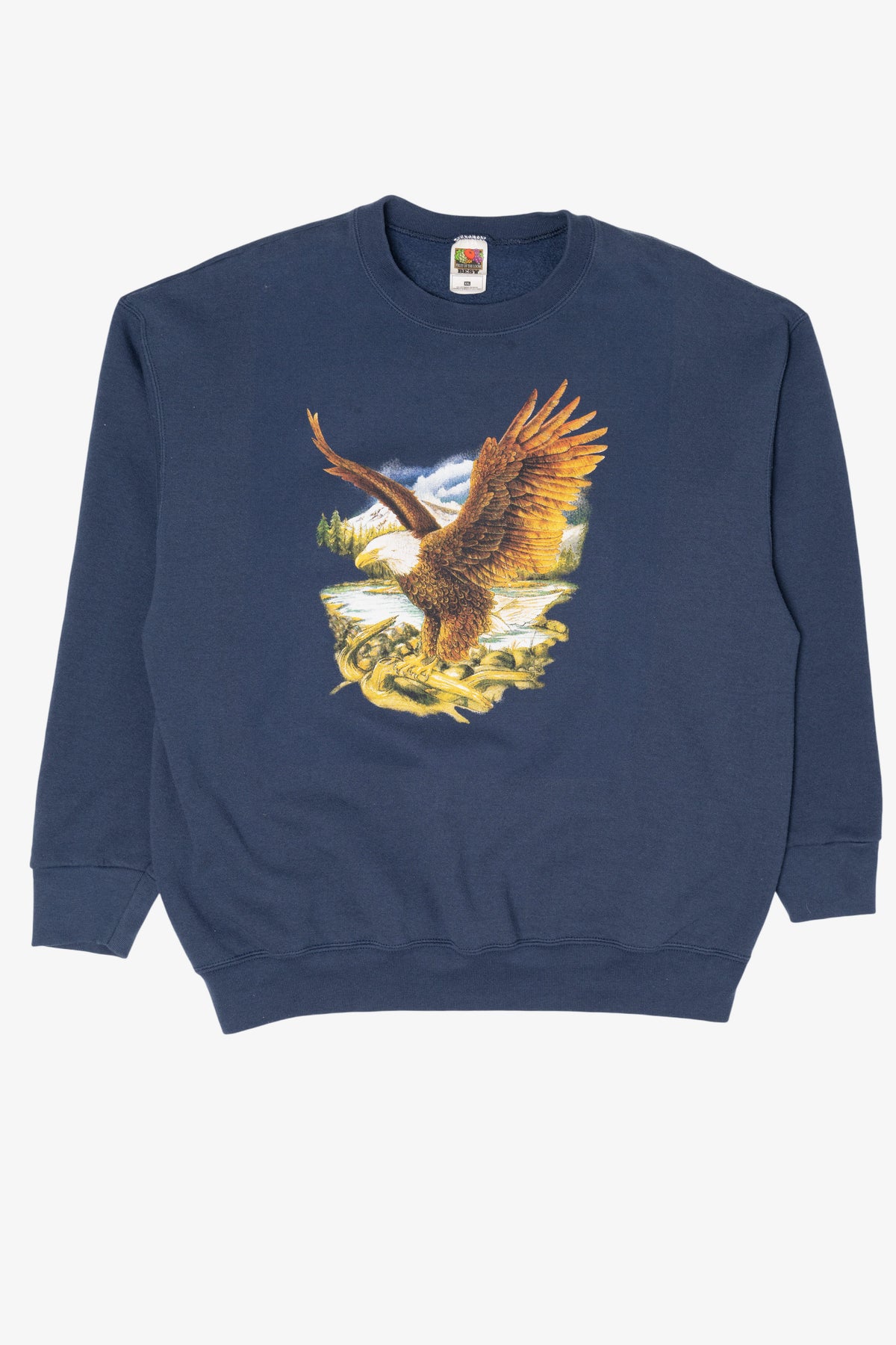 Vintage Navy Blue Bald Eagle Sweatshirt (1990s)