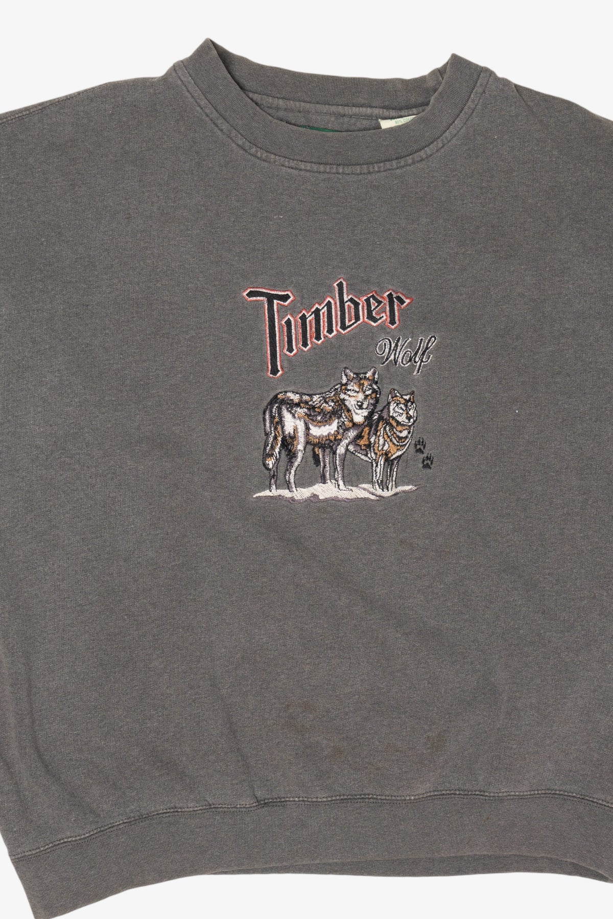 Vintage Embroidered Timber Wolves Sweatshirt (1990s)