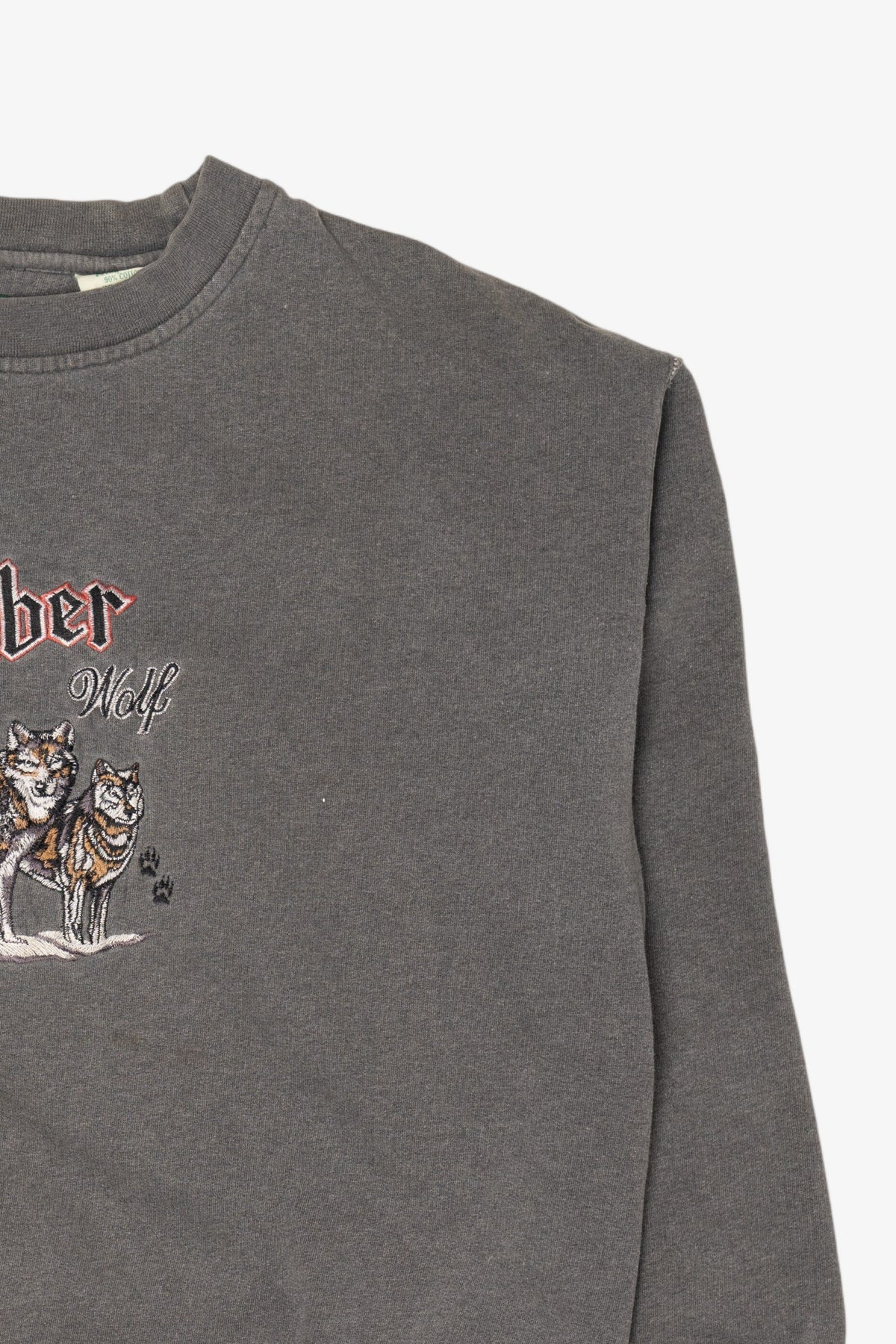 Vintage Embroidered Timber Wolves Sweatshirt (1990s)