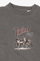 Vintage Embroidered Timber Wolves Sweatshirt (1990s)