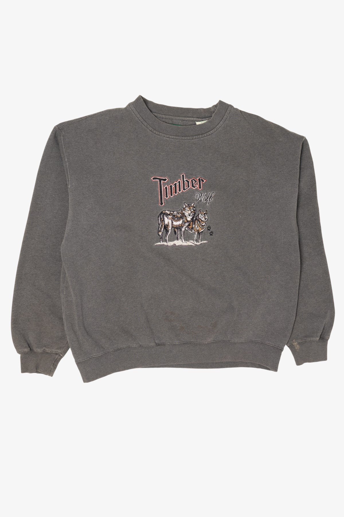 Vintage Embroidered Timber Wolves Sweatshirt (1990s)