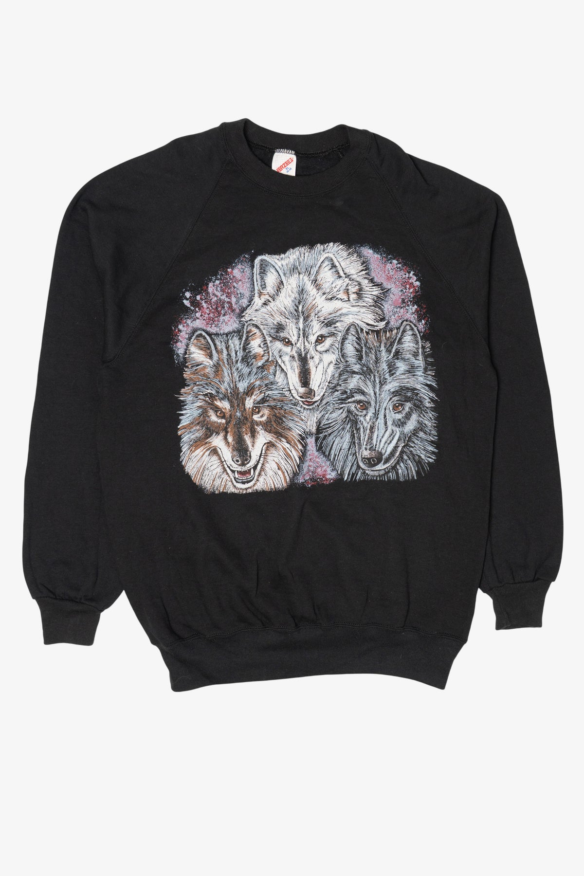 Vintage Three Wolves Raglan Sweatshirt (1990s)