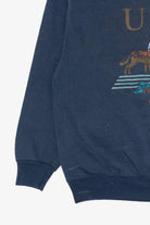 Vintage Navy Blue Utah Wolves Under Moon Sweatshirt (1990s)