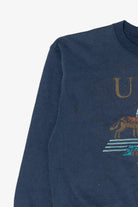 Vintage Navy Blue Utah Wolves Under Moon Sweatshirt (1990s)