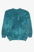 Vintage Teal Tie Dye White Tiger Cape May County Park Zoo Sweatshirt (1990s)