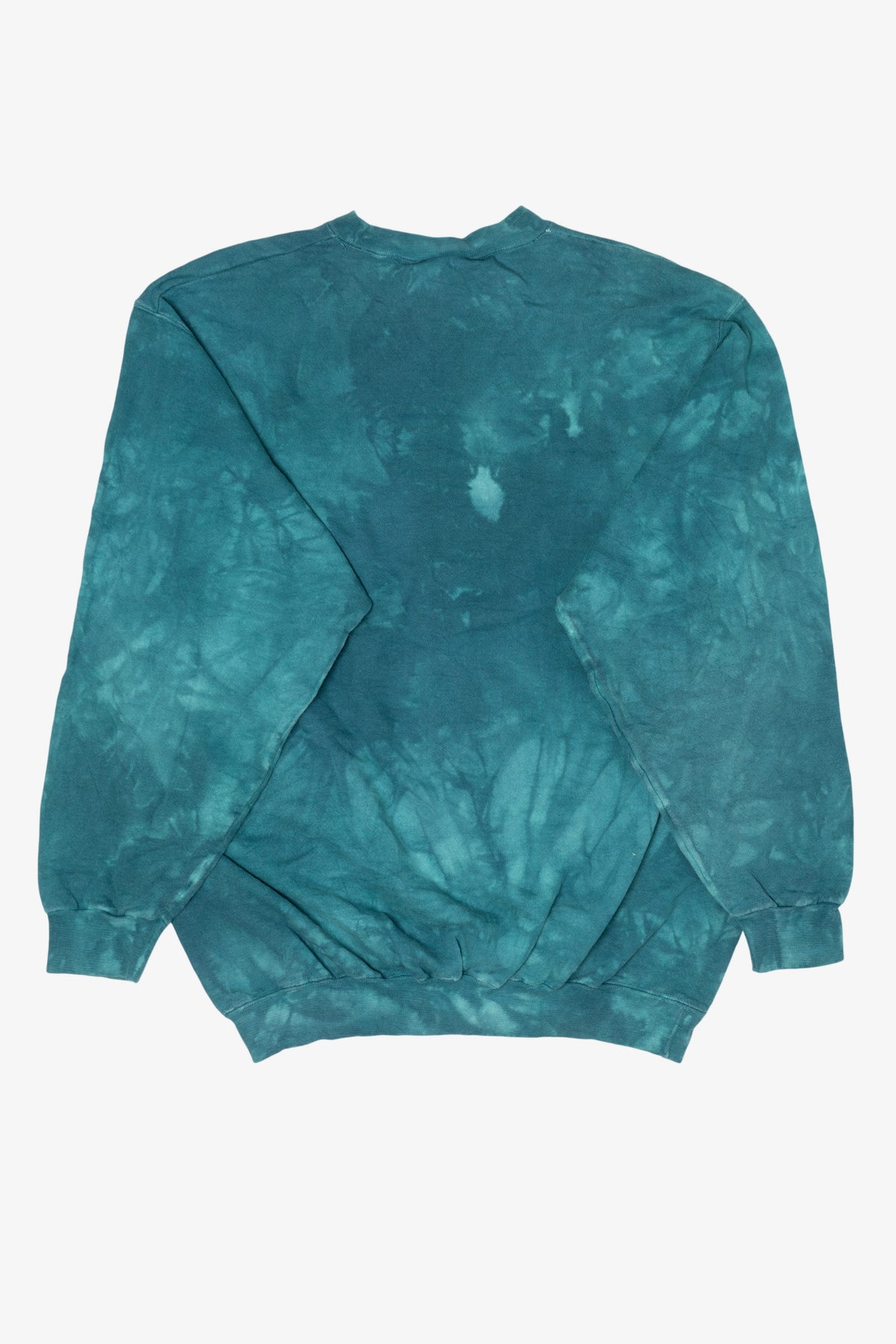 Vintage Teal Tie Dye White Tiger Cape May County Park Zoo Sweatshirt (1990s)