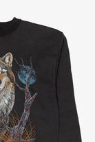 Vintage Black Tultex Wolf Sweatshirt (1990s)