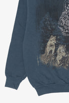 Vintage Embroidered Blue Wolves Sweatshirt (1990s)