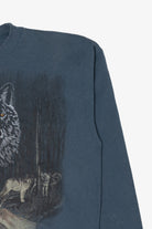 Vintage Embroidered Blue Wolves Sweatshirt (1990s)
