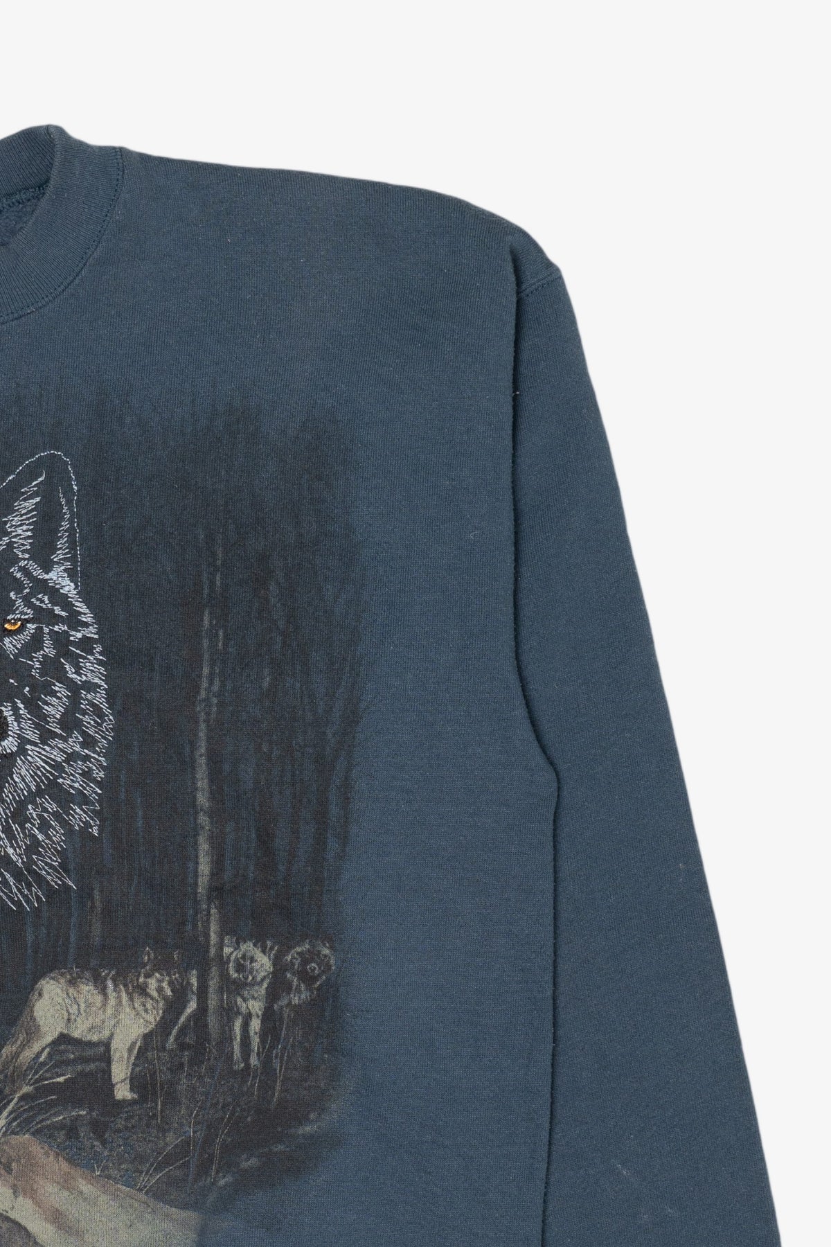 Vintage Embroidered Blue Wolves Sweatshirt (1990s)