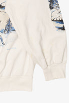 Vintage Embossed Winter Cabin Landscape Sweatshirt (1980s)