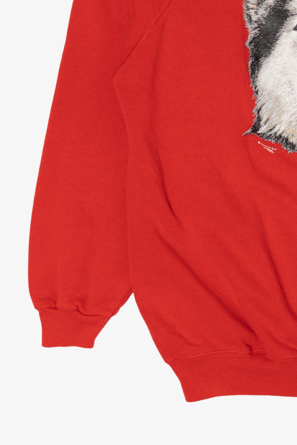 Vintage Red Alaska Husky Raglan Sweatshirt (1980s)