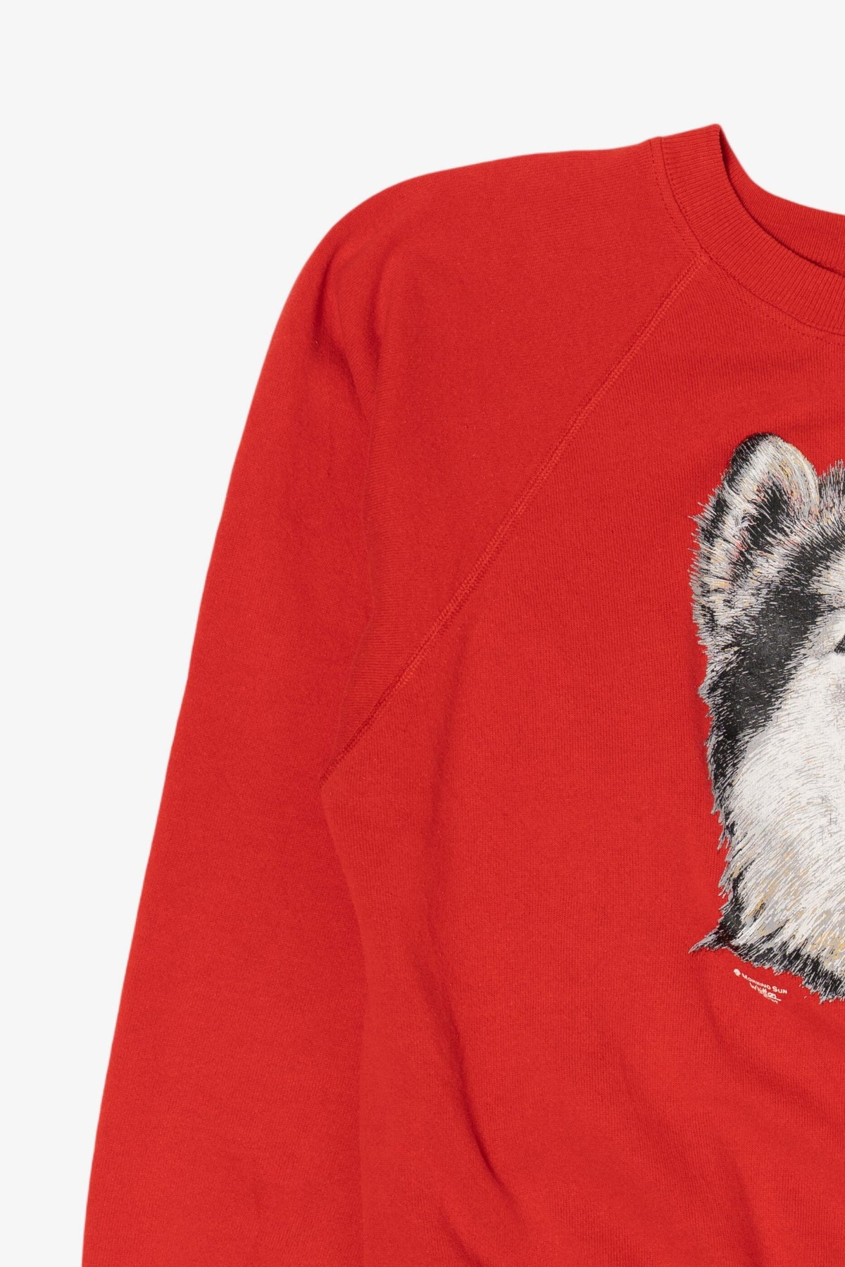 Vintage Red Alaska Husky Raglan Sweatshirt (1980s)