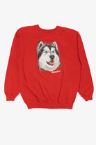 Vintage Red Alaska Husky Raglan Sweatshirt (1980s)