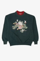 Vintage Green Kitten On Birdhouse Sweatshirt (1990s)
