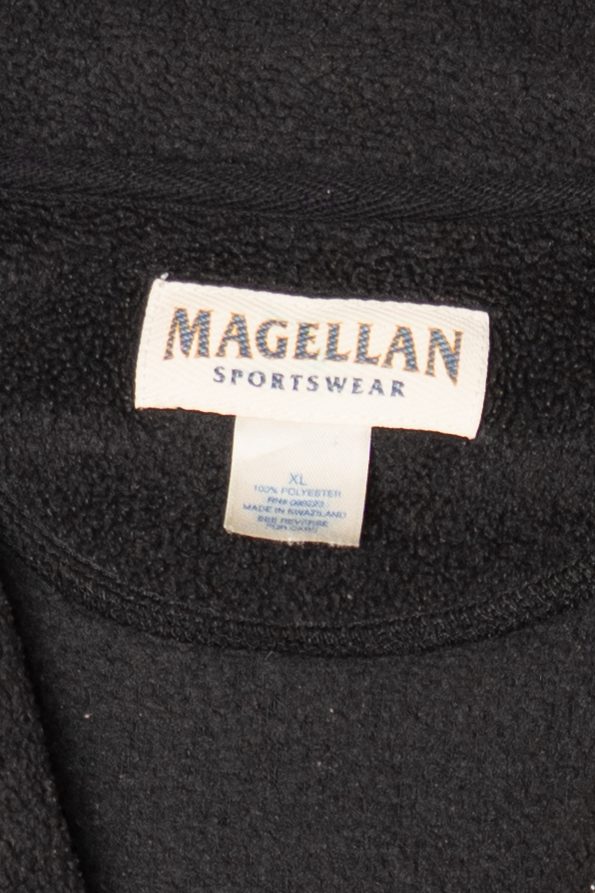 Vintage Magellan Sportswear Embroidered Deer Buck Quarter Zip Sweatshirt (1990s)