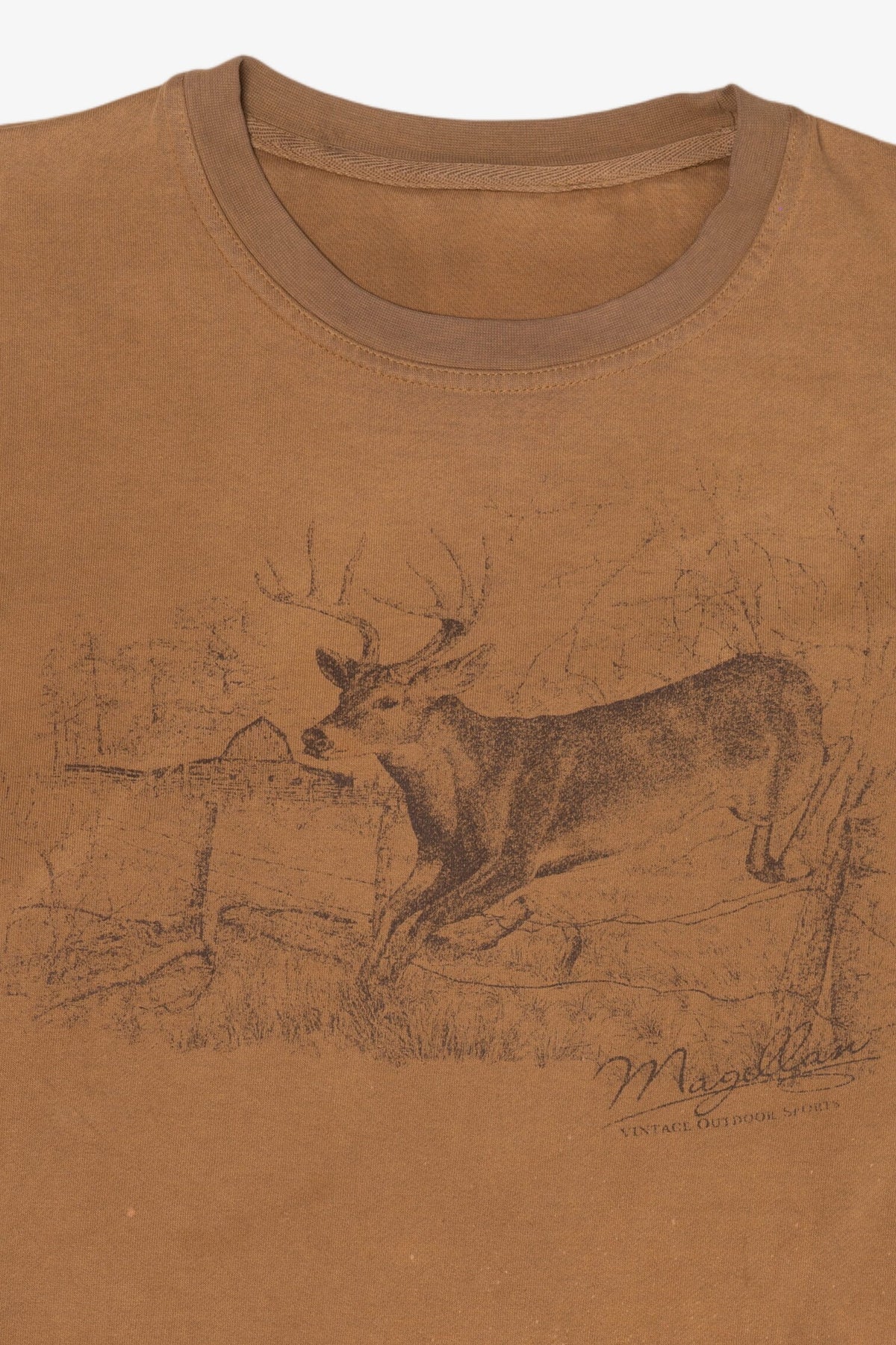 Vintage Distressed Deer Buck Brown Sweatshirt (2000s)