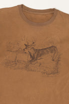 Vintage Distressed Deer Buck Brown Sweatshirt (2000s)