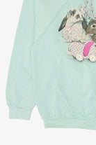 Vintage Bunnies With Flowers Tultex Raglan Sweatshirt (1990s)