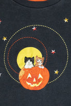 Vintage Kittens In A Pumpkin Halloween Sweatshirt (1990s)