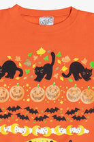 Vintage Black Cats, Bats & Pumpkins Halloween Sweatshirt (1990s)