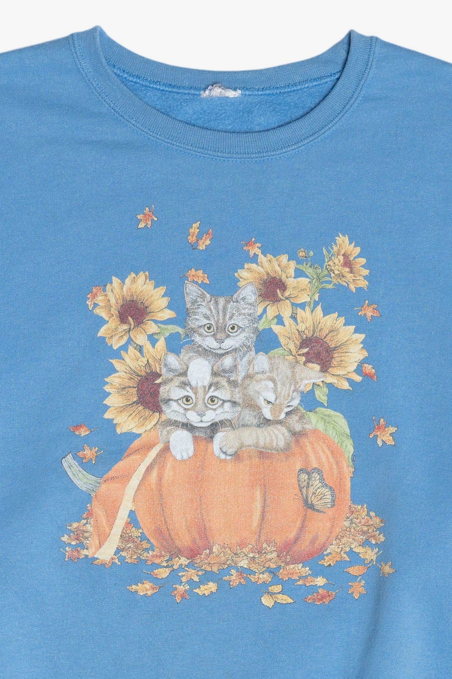 Vintage Cats In A Pumpkin Fall Harvest Sweatshirt (1990s)