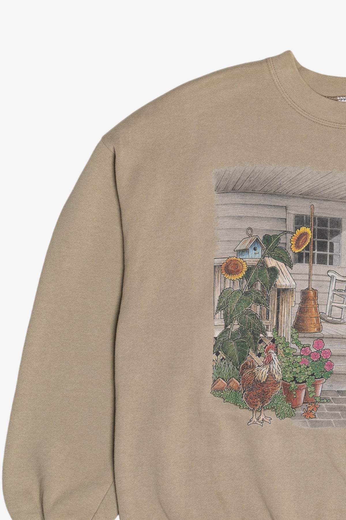Vintage Fall Harvest Cottage Porch Sweatshirt (2000s)