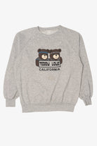 Vintage Embossed "Teddy Love" California Light Gray Raglan Sweatshirt (1990s)
