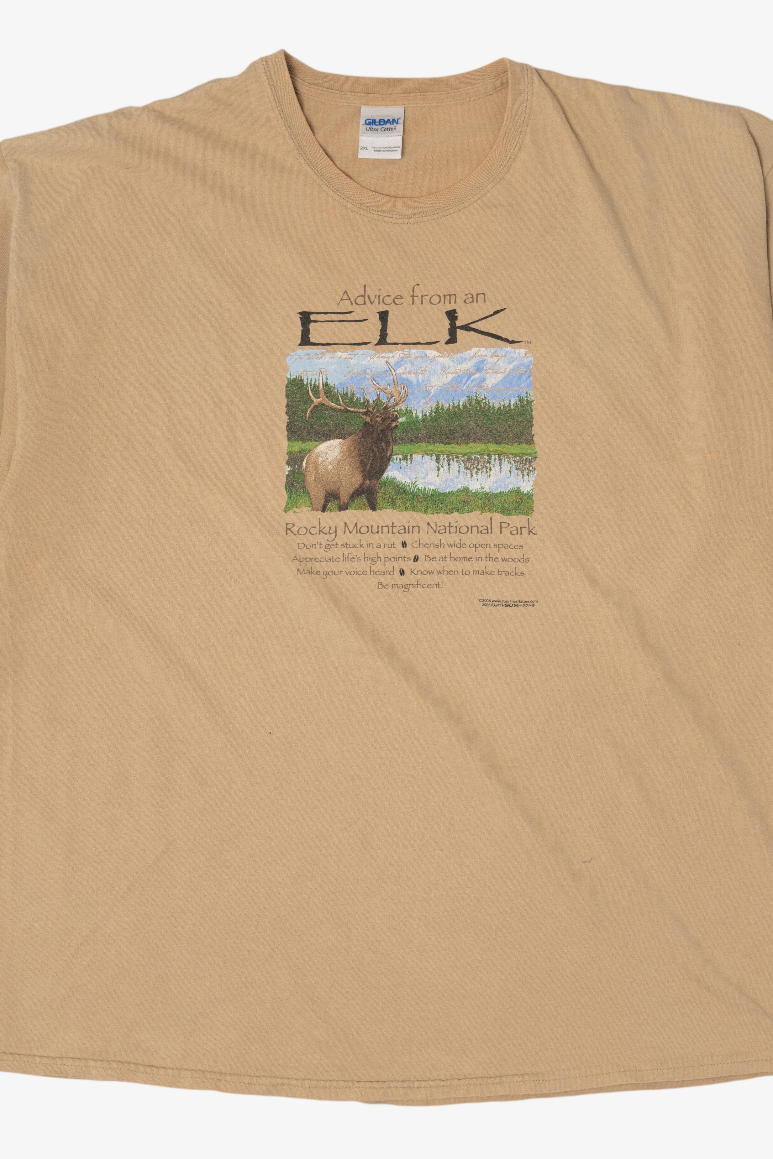 Vintage "Advice From An Elk" Rocky Mountain National Park T-Shirt (2000s)