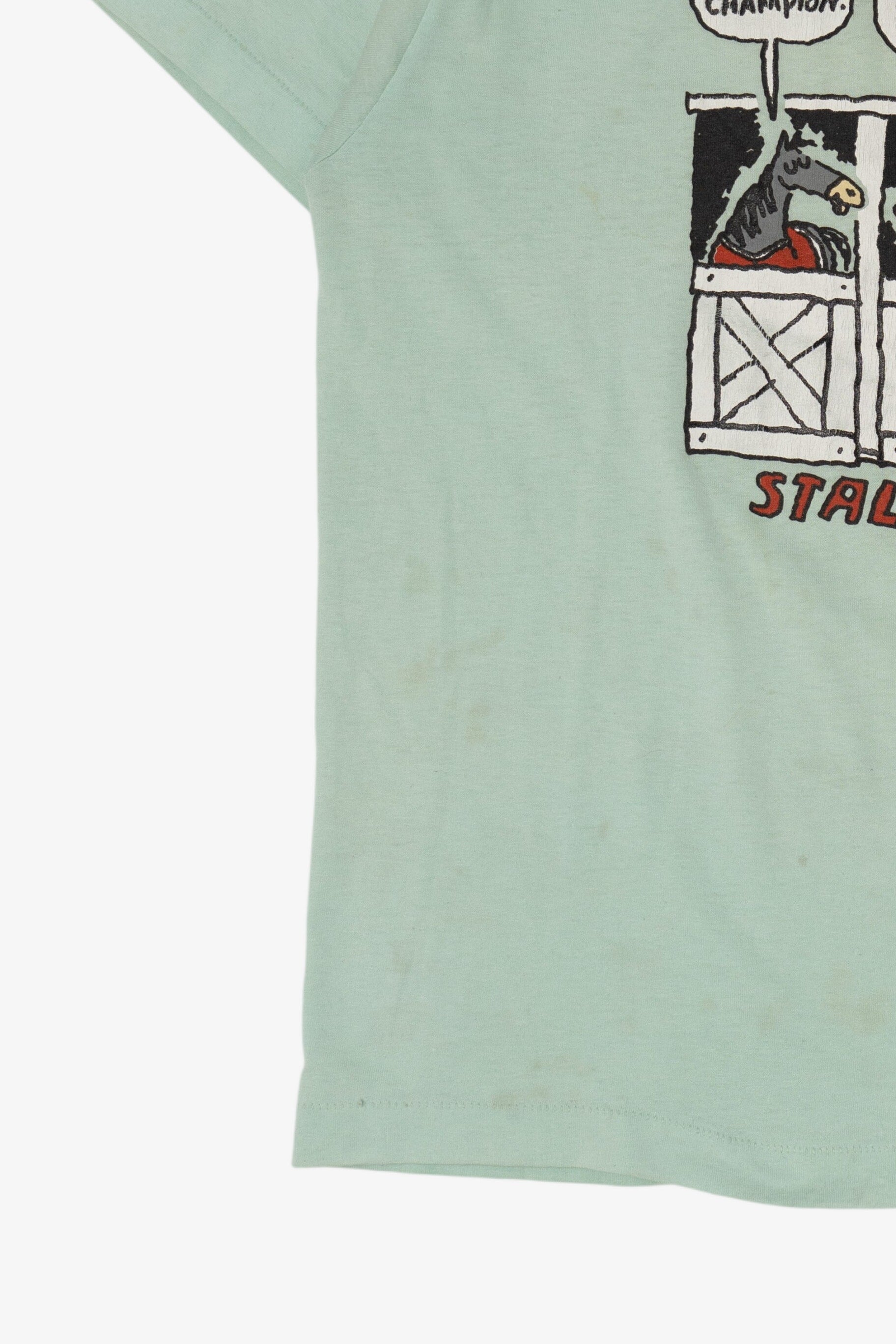 Vintage 'Stall Talk" Funny Horse Single Stitch T-Shirt (1990s)