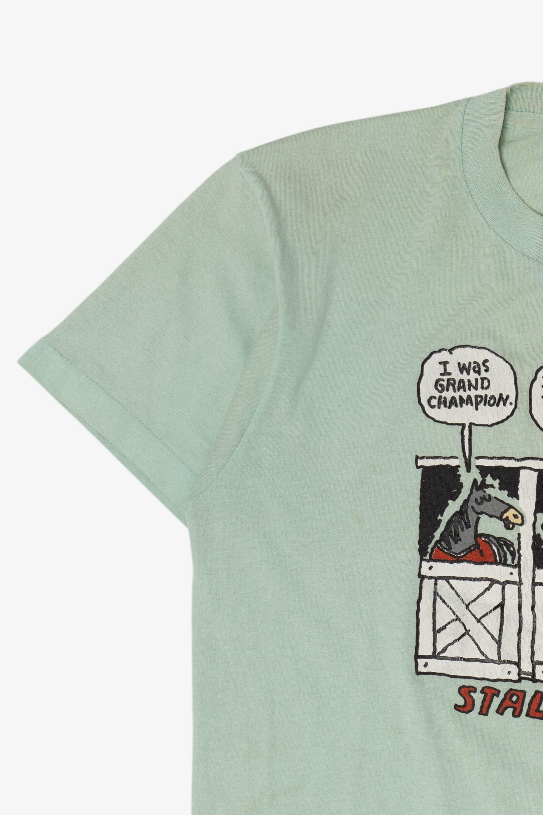 Vintage 'Stall Talk" Funny Horse Single Stitch T-Shirt (1990s)