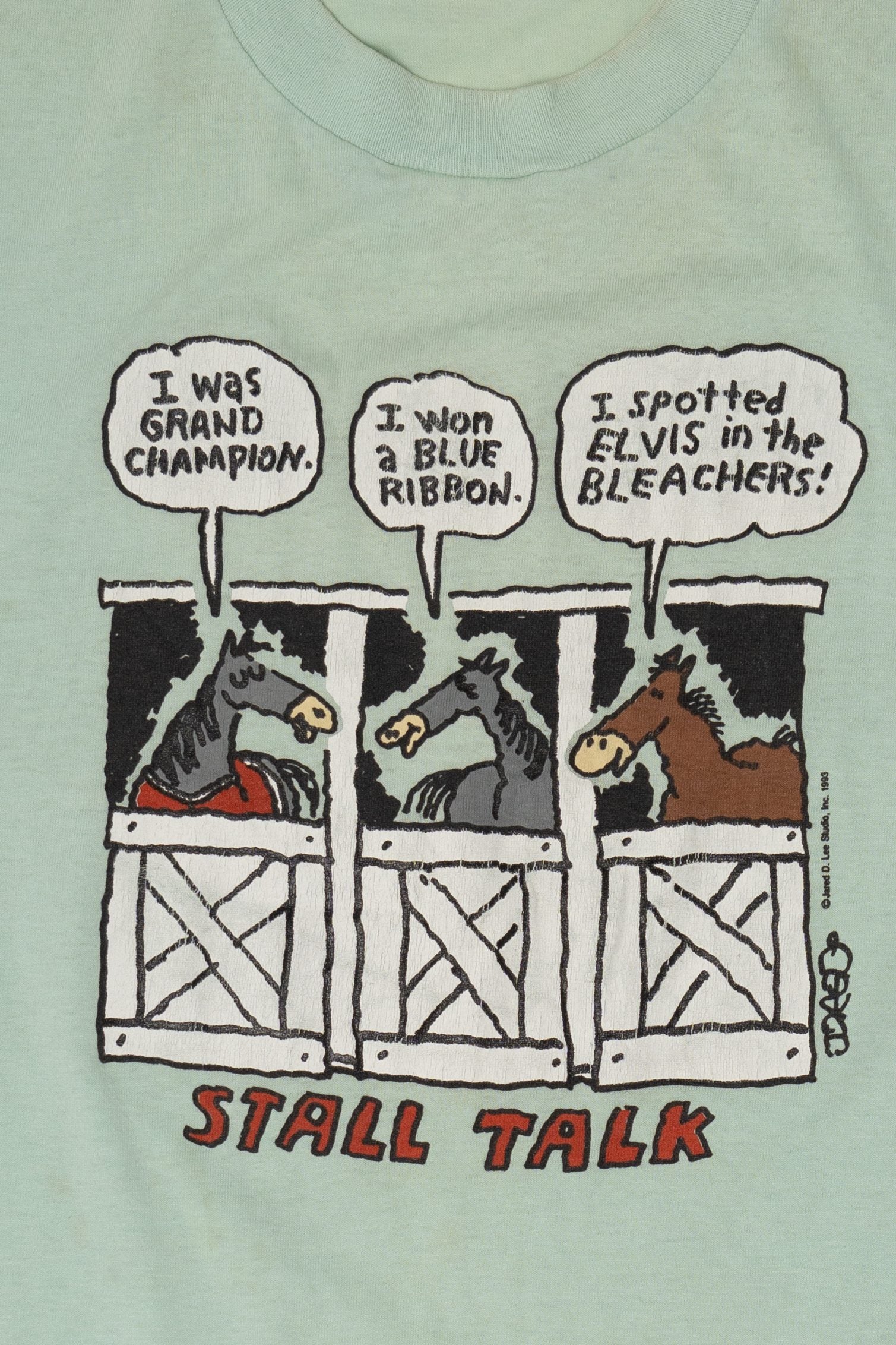 Vintage 'Stall Talk" Funny Horse Single Stitch T-Shirt (1990s)