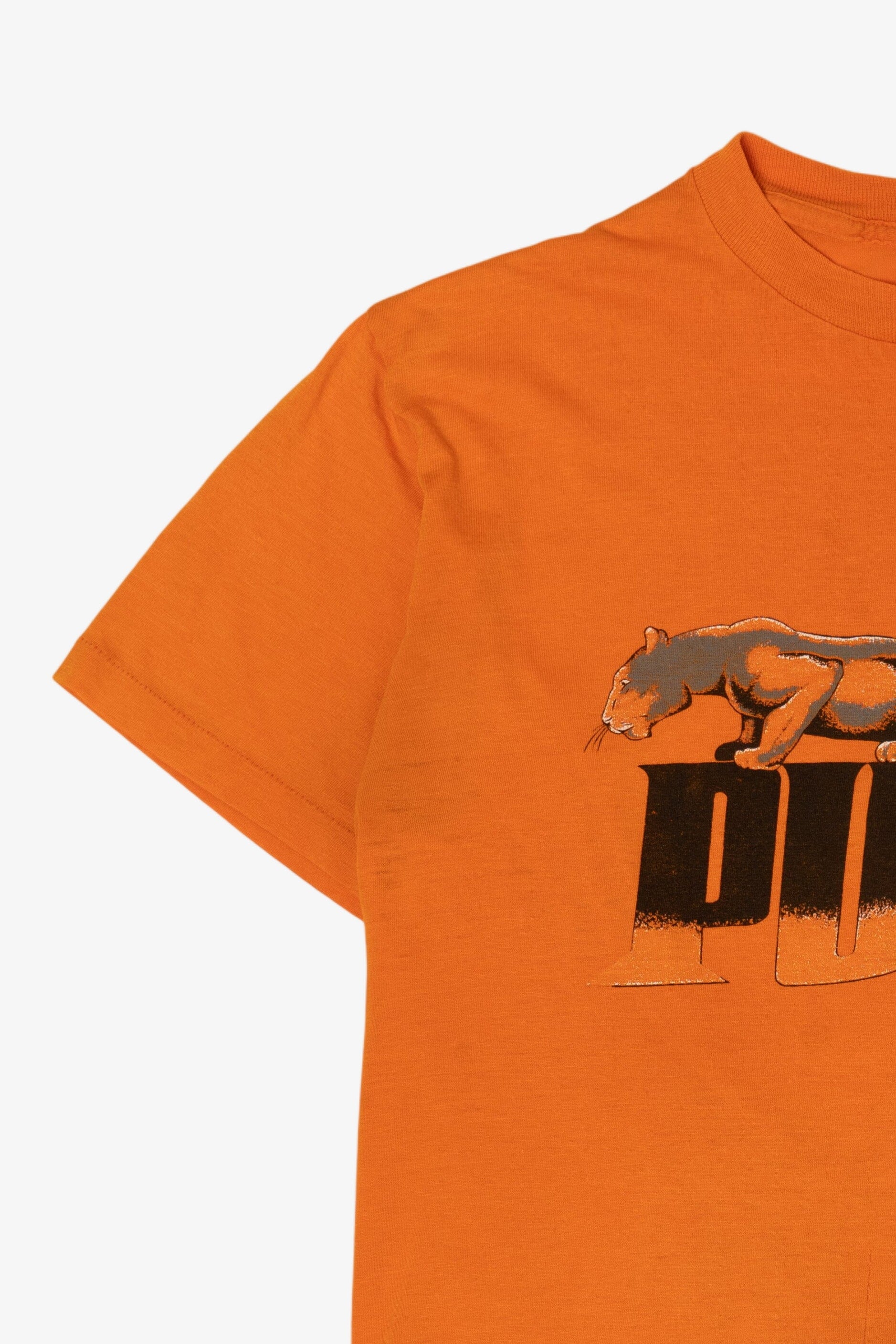 Vintage Distressed Orange Puma T-Shirt (1980s)