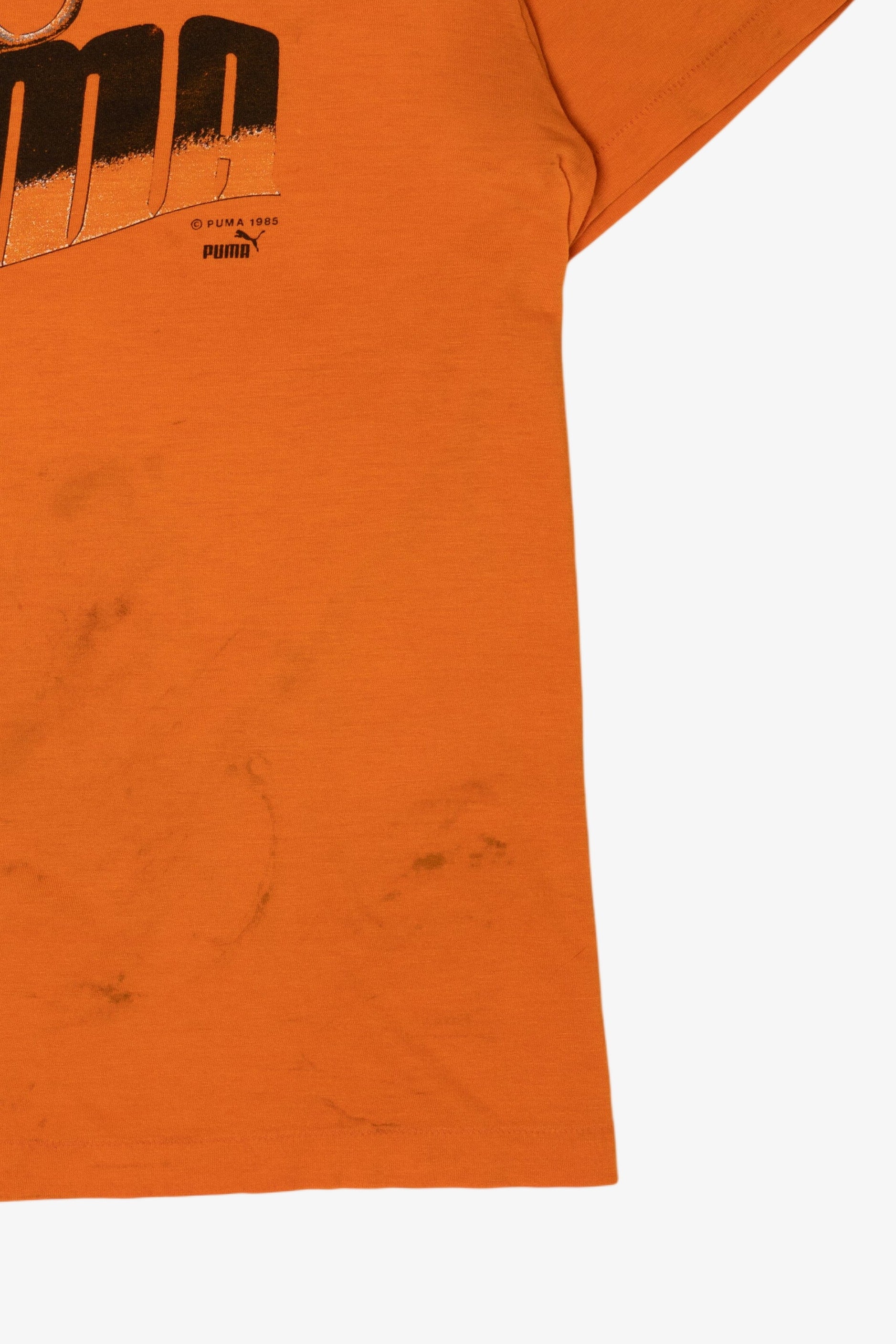 Vintage Distressed Orange Puma T-Shirt (1980s)