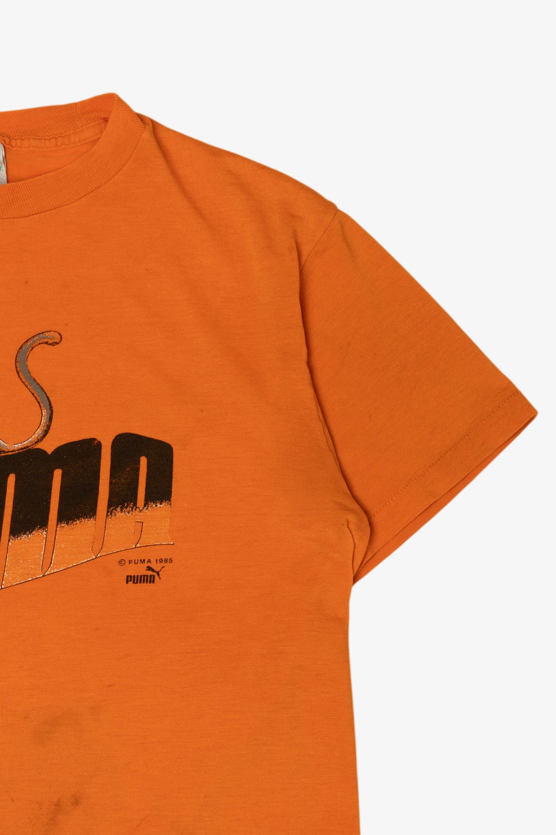 Vintage Distressed Orange Puma T-Shirt (1980s)
