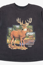Vintage Distressed Red Tail Whitetails Unlimited Deer Buck Long Sleeve T-Shirt