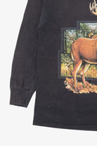 Vintage Distressed Red Tail Whitetails Unlimited Deer Buck Long Sleeve T-Shirt
