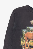 Vintage Distressed Red Tail Whitetails Unlimited Deer Buck Long Sleeve T-Shirt