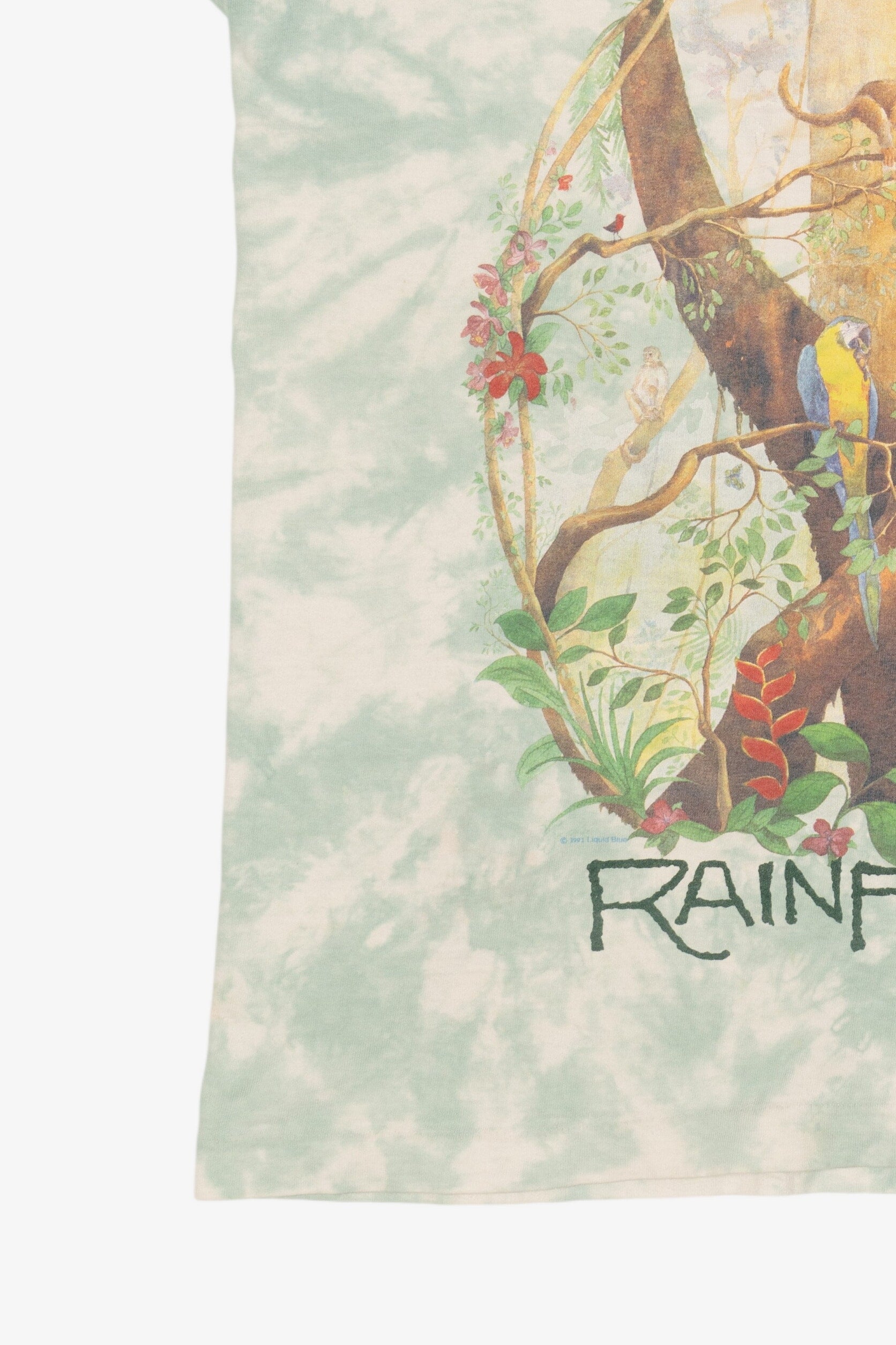 Vintage Rainforest Tie Dye Single Stitch T-Shirt (1990s)