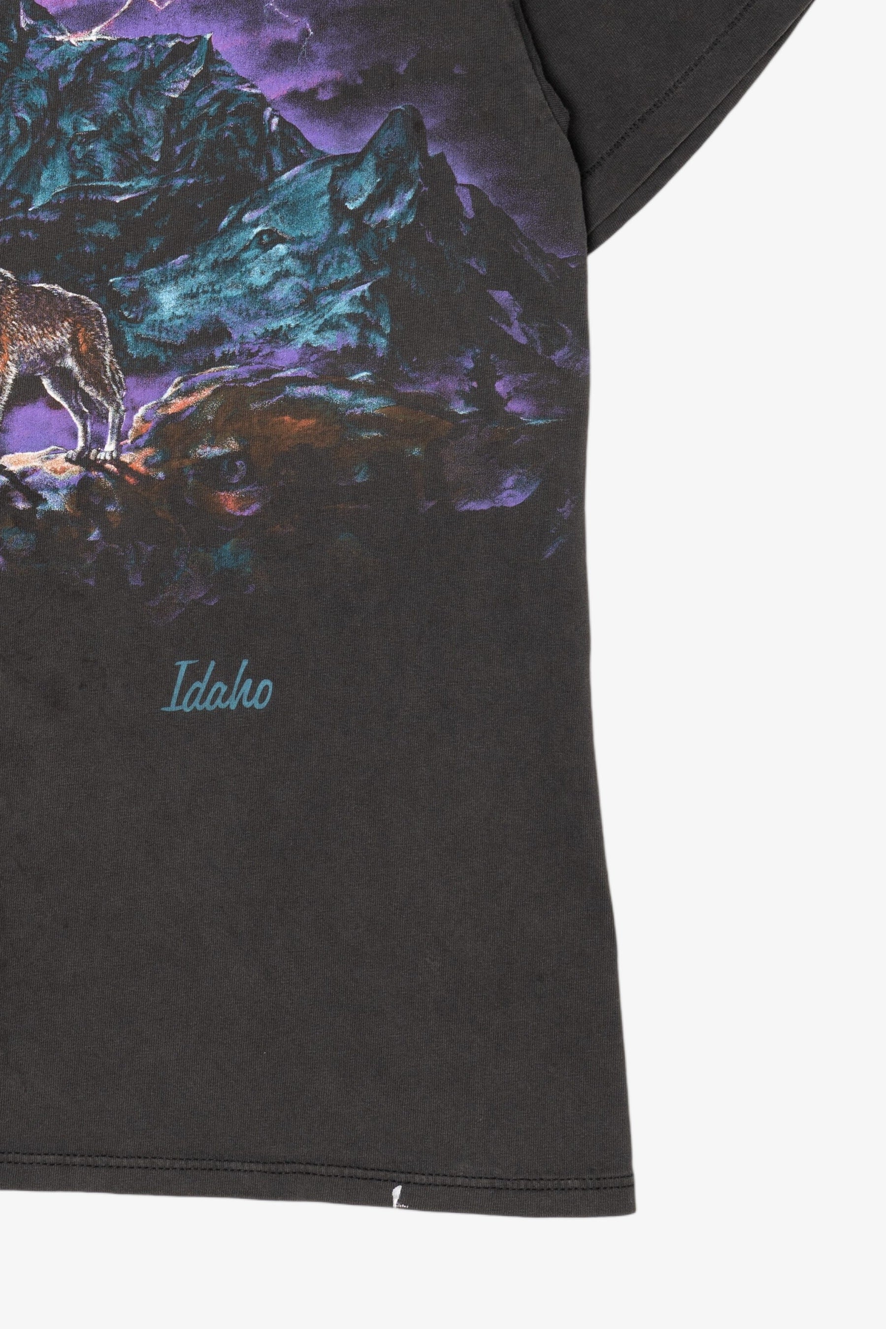 Vintage Wolves Mountain Lightning Wrap Around T-Shirt (1990s)