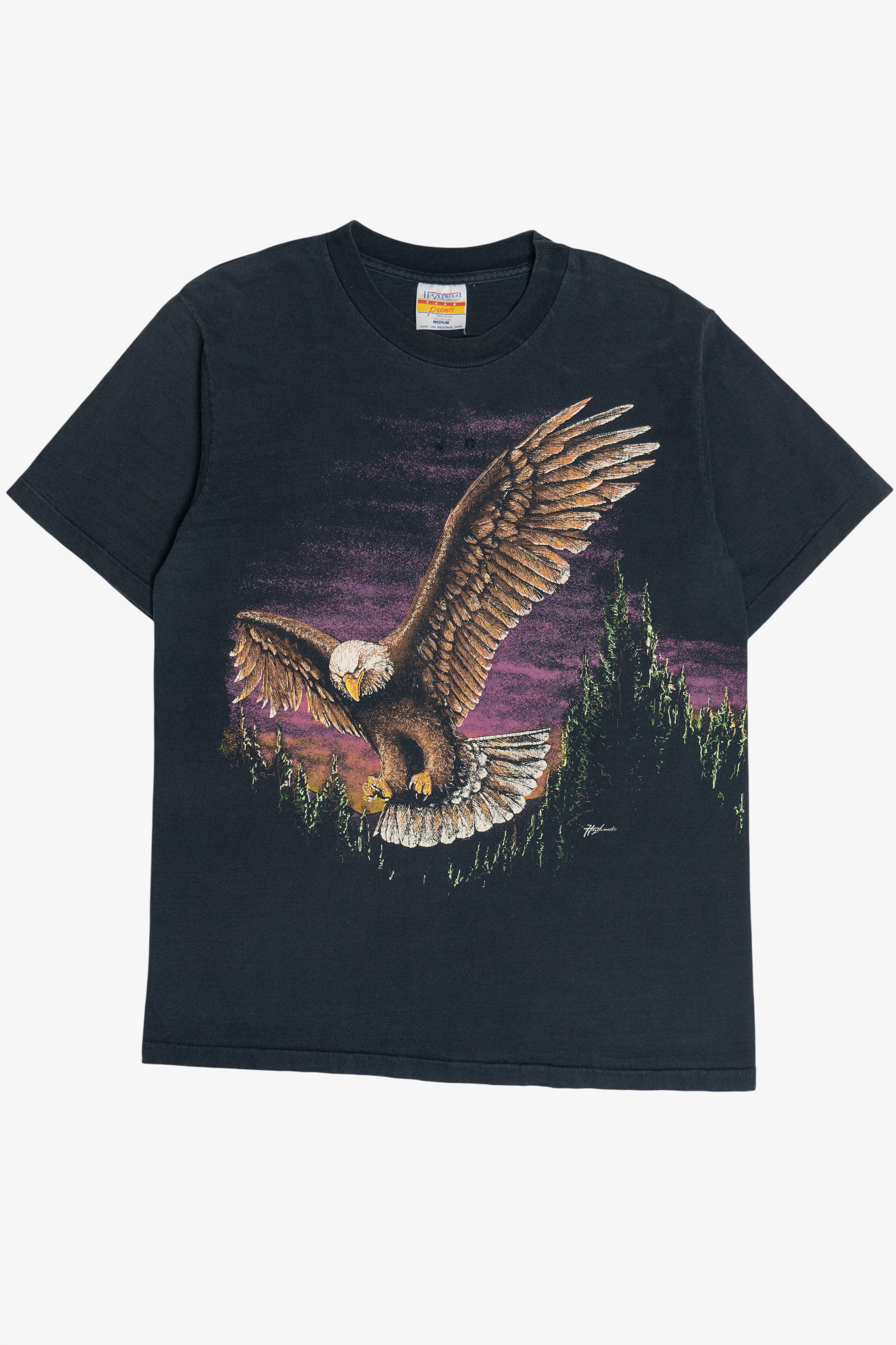 Vintage Eagle Wraparound Print Single Stitch T-Shirt (1990s)