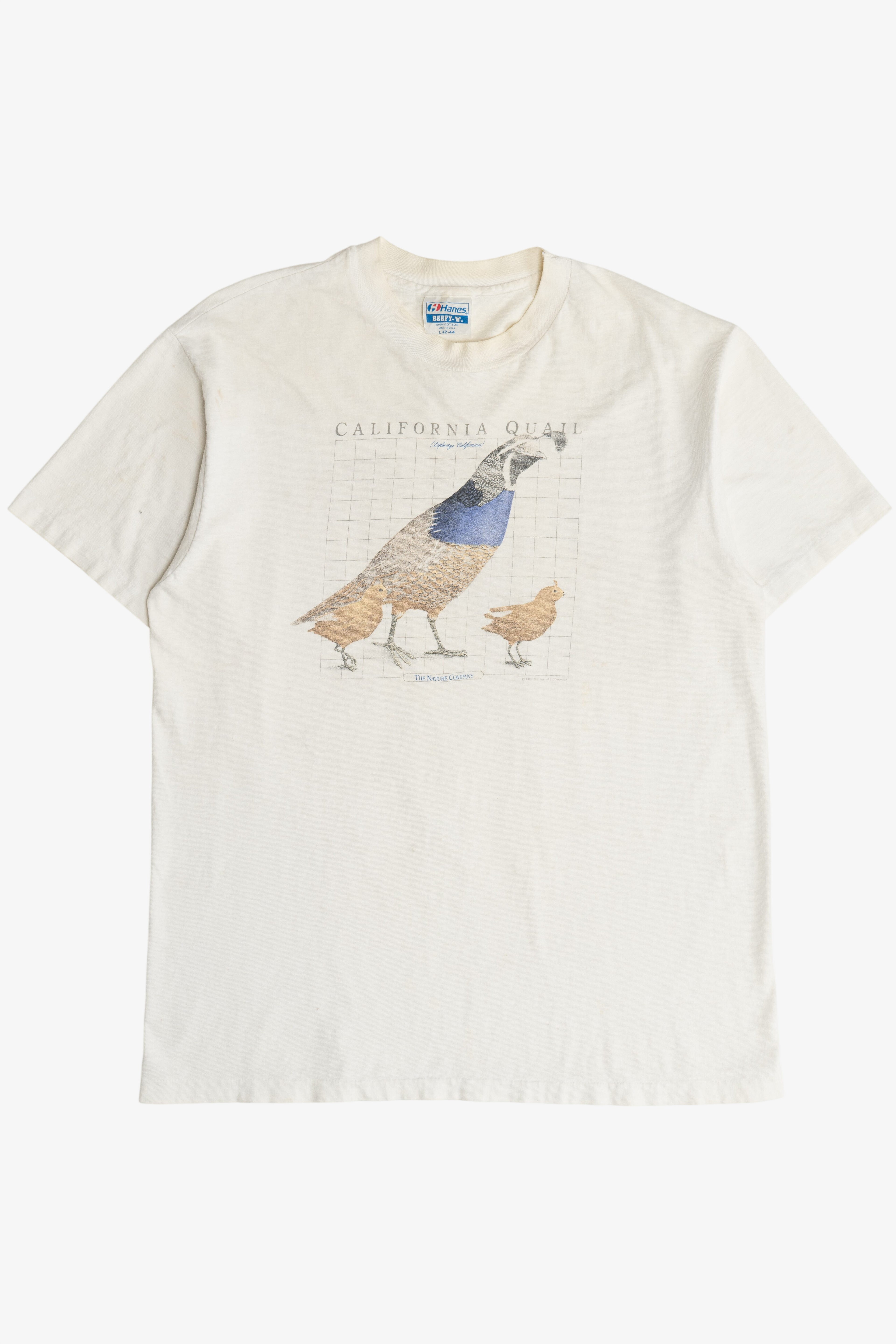 Vintage "California Quail" The Nature Company Single Stitch T-Shirt (1990s)