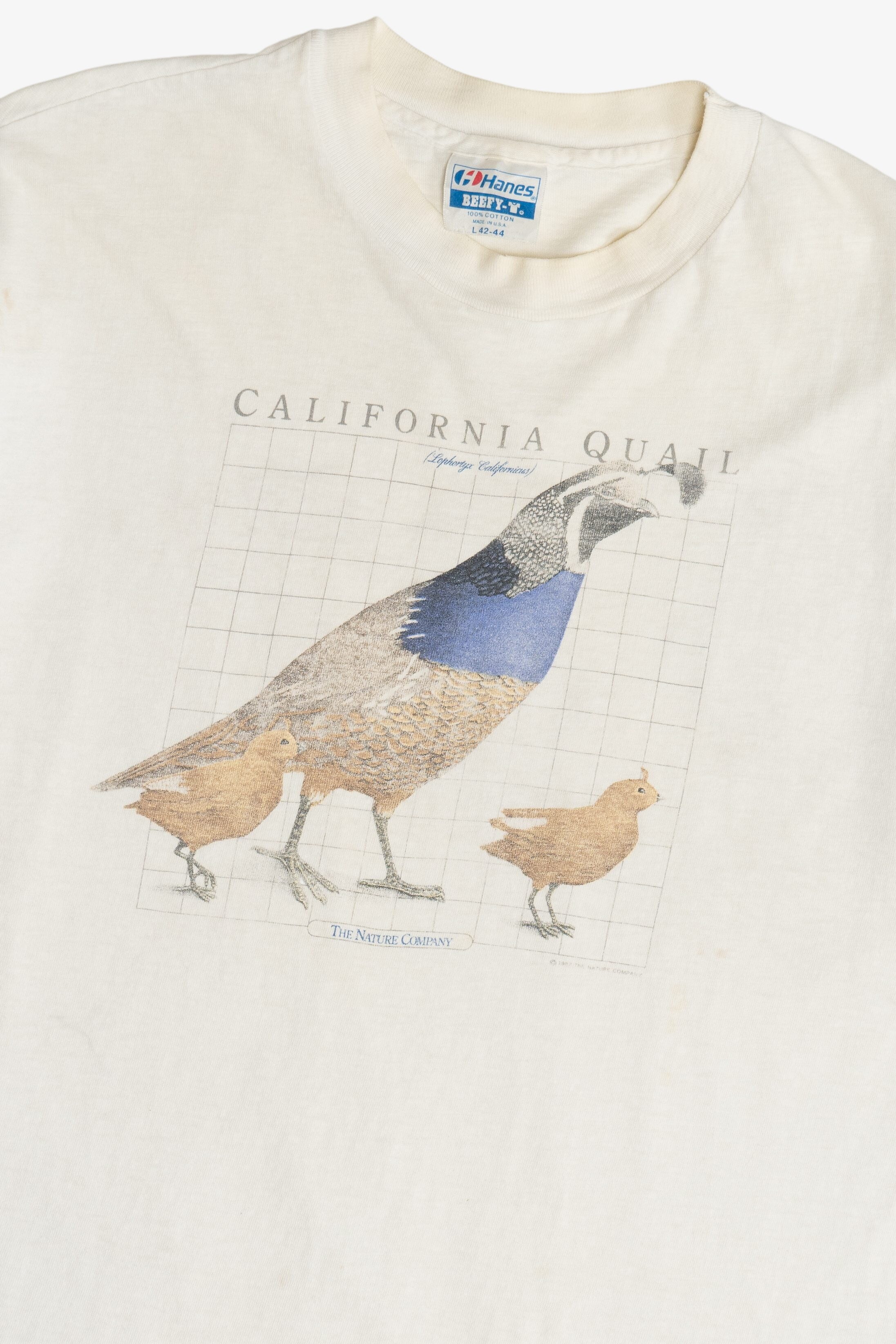 Vintage "California Quail" The Nature Company Single Stitch T-Shirt (1990s)