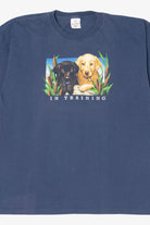 Vintage Labrador Puppies "In Training" Single Stitch T-Shirt (2000s)