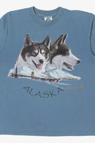 Vintage Alaska Huskies Sled Dogs Single Stitch T-Shirt (1990s)