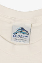 Vintage Hummingbirds And Flowers Dolphin Single Stitch T-Shirt (1990s)