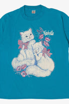 Vintage Blue Kittens Nashville Belton Single Stitch T-Shirt (1980s)