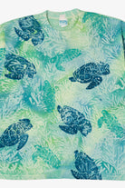 Vintage Sea Turtles All Over Tie Dye Print Single Stitch T-Shirt (1990s)