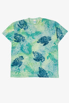 Vintage Sea Turtles All Over Tie Dye Print Single Stitch T-Shirt (1990s)